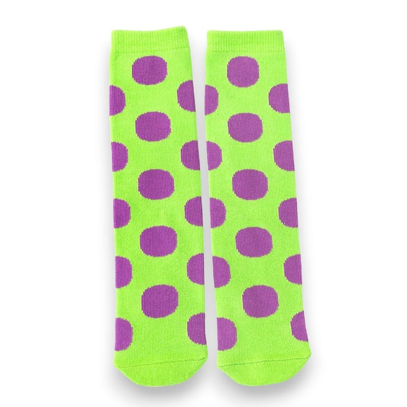 Sosete lungi fara mărime (fara forma călcâi) cu diferite modele colorate verde One-Size pentru copii