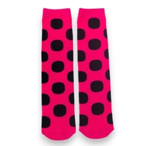 Sosete lungi fara calcai cu diferite modele colorate roz One-Size